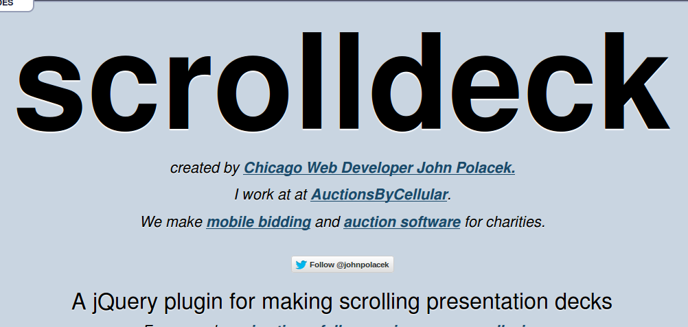 Scroll Deck Parallax Scrolling - Web Design - IT Chimes